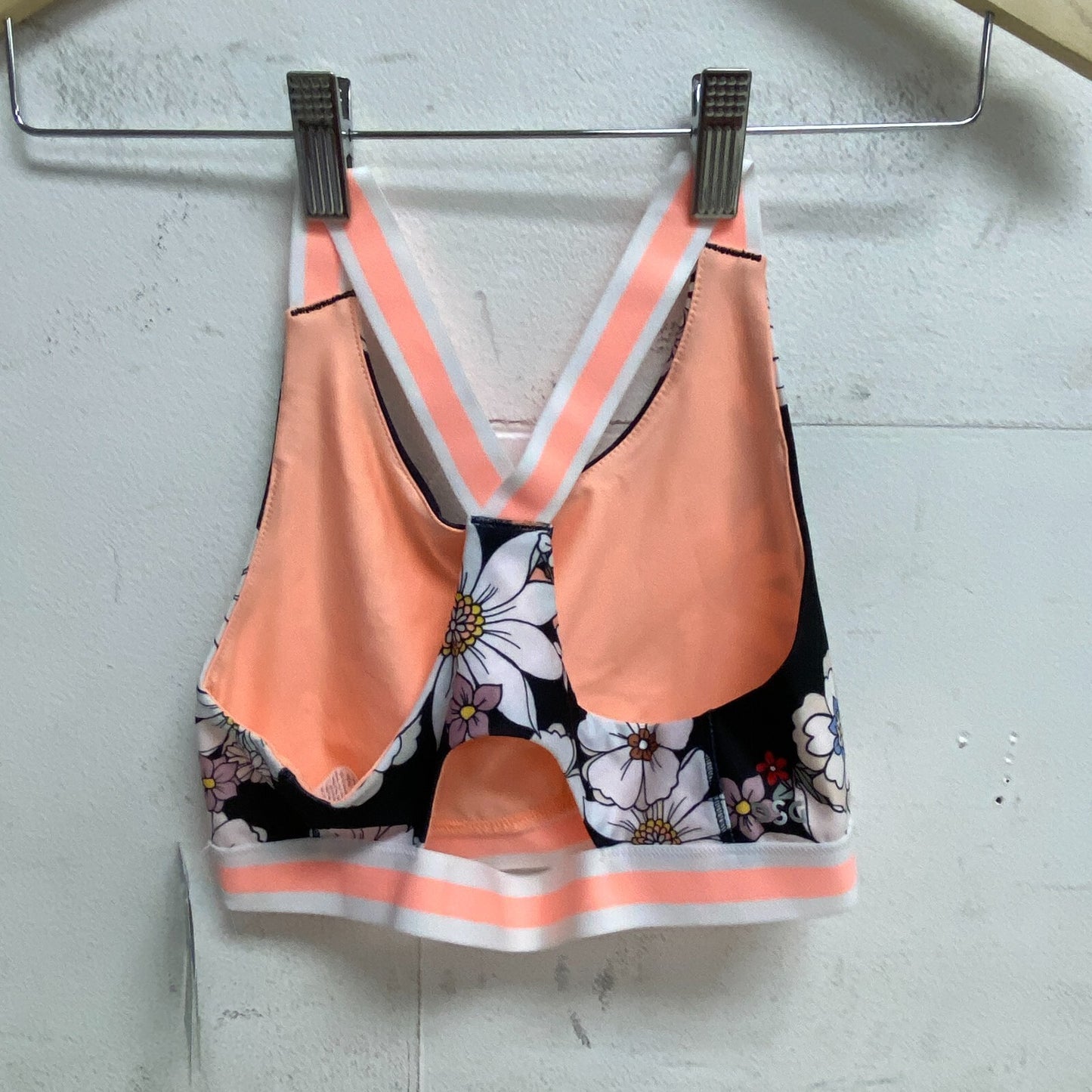 DSG Girls Performanc Aspire Bra Novelty Printed Retro Floral Black DAG11700PRTXG