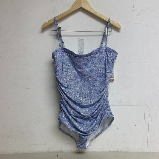 Calia Women's Bandeau One Piece Swimsuit Wave Blue WSA23113PRT