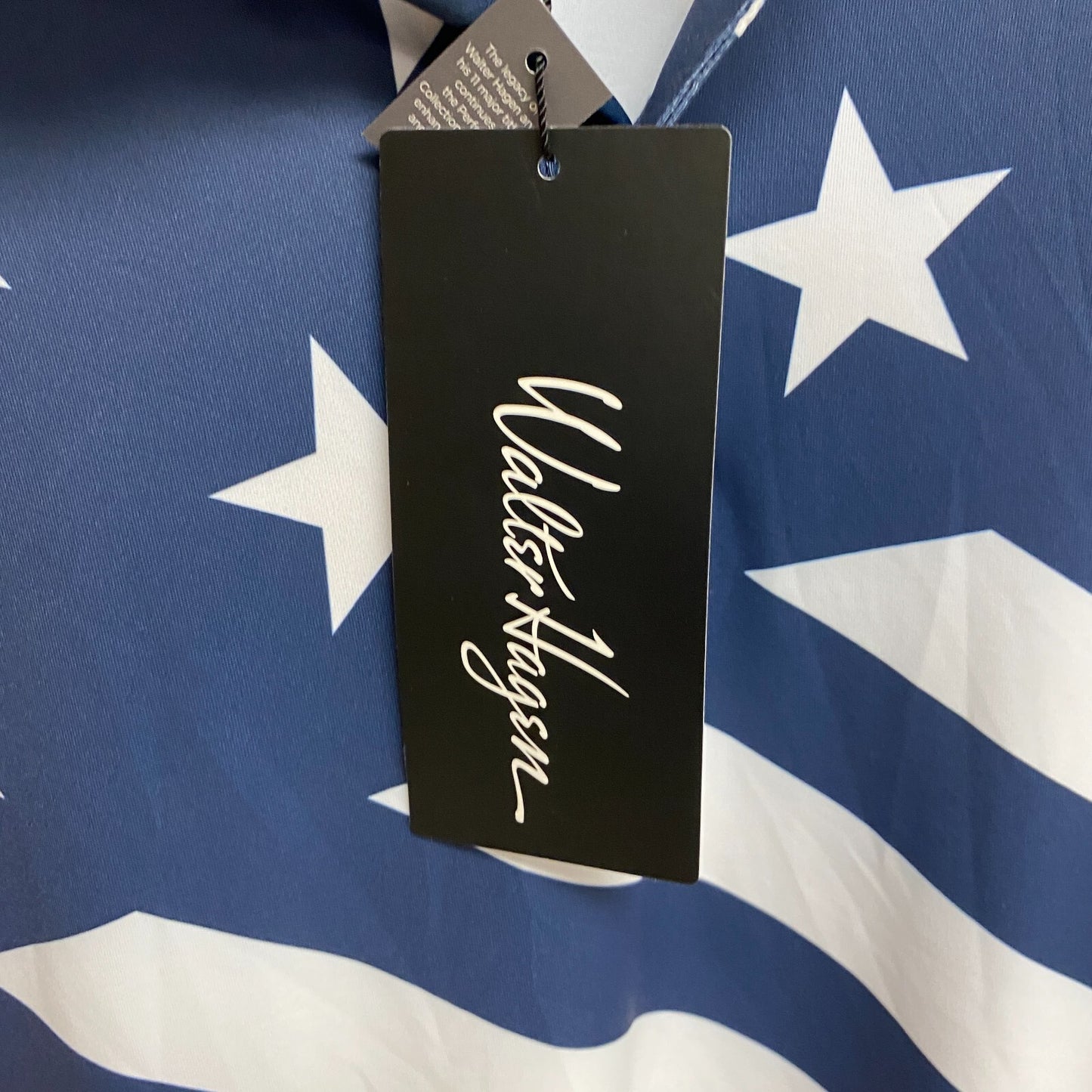 Walter Hagen Men's P11 USA Gradient Flag PRT Polo Gradient Flag Navy MGA11490