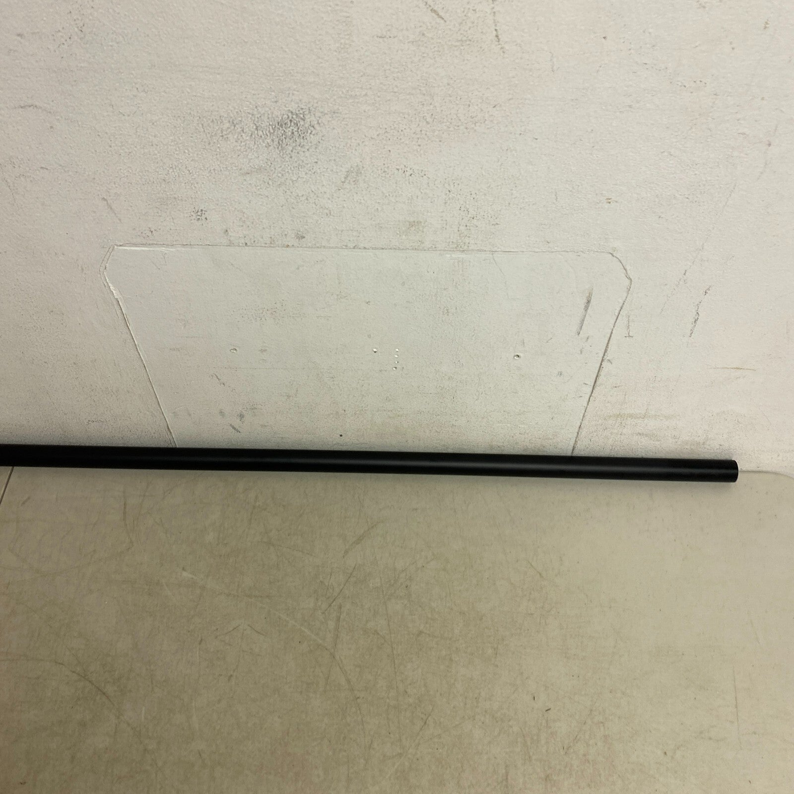 Signature Hardware 60" Straight Solid Brass Shower Rod - Matte Black