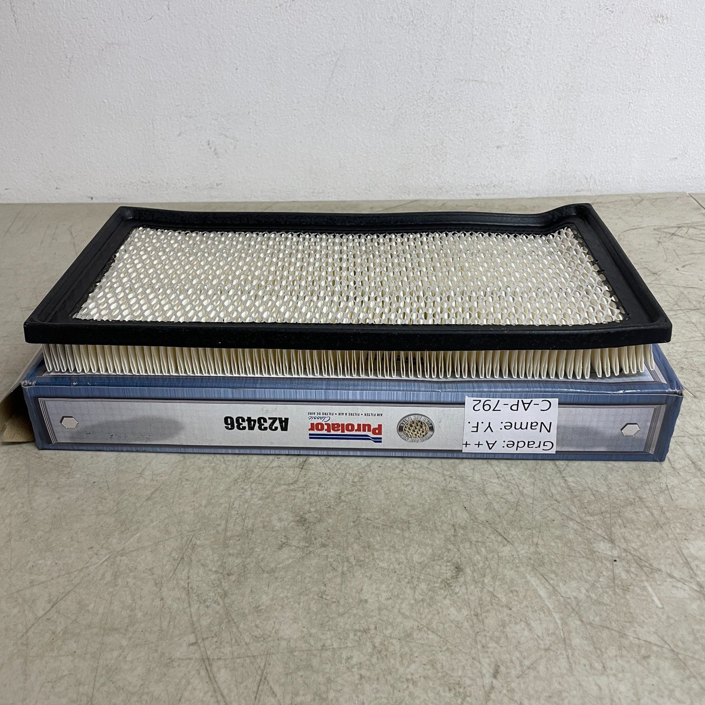 Purolator Classic Engine Air Filter Panel 13.63″ × 6.75″ A23436 Volvo Fit