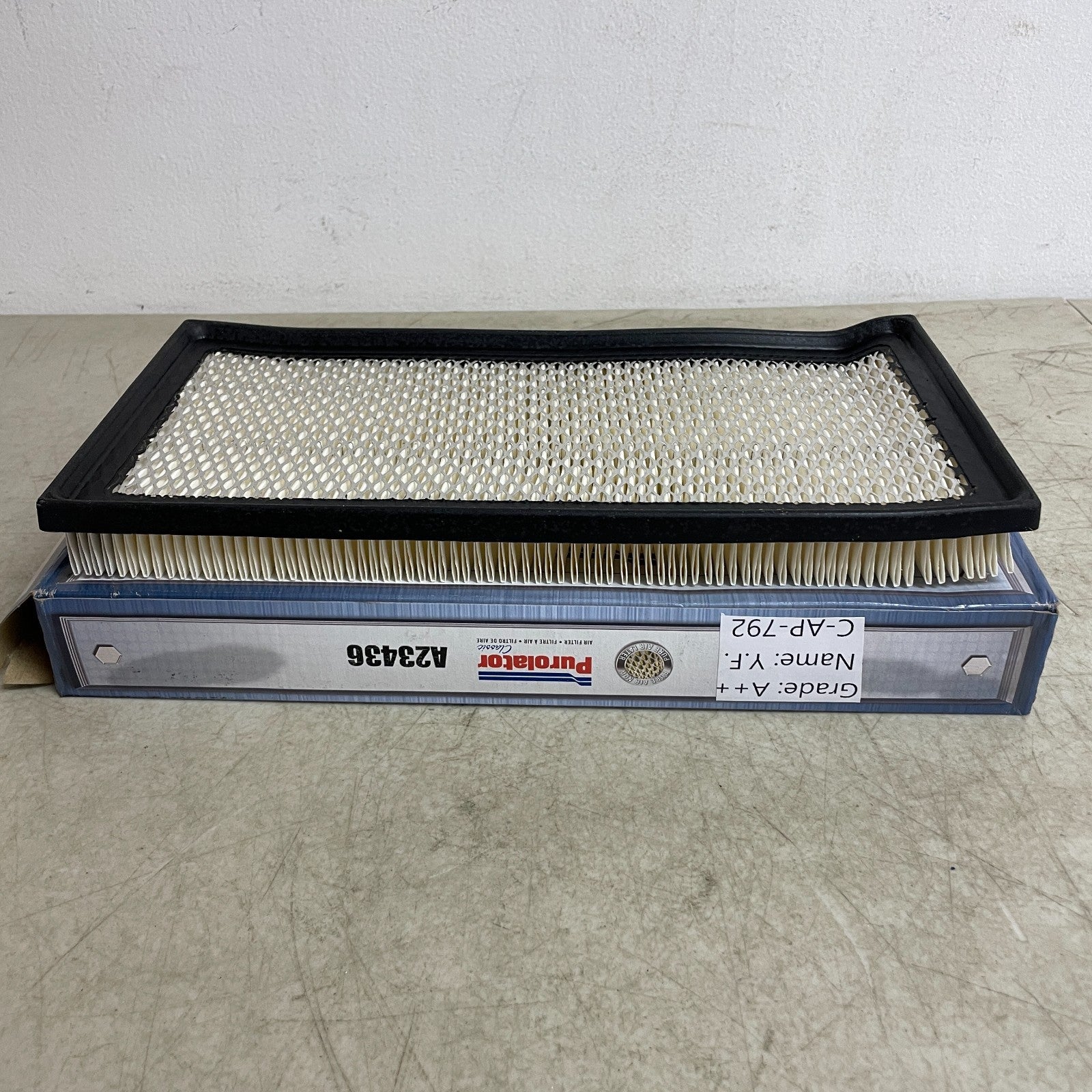 Purolator Classic Engine Air Filter Panel 13.63″ × 6.75″ A23436 Volvo Fit