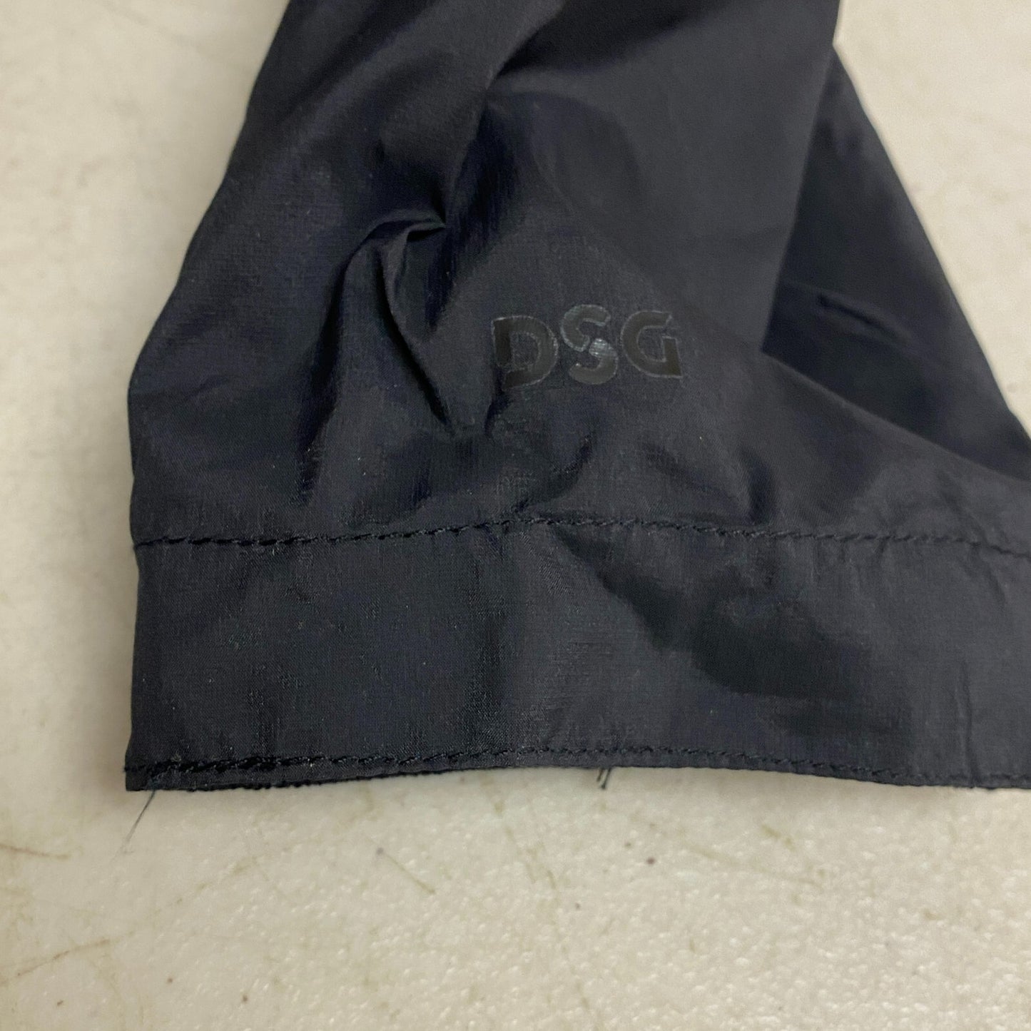 DSG Mens Woven Jacket Pure Black Windbreaker Solid Long Sleeve DAM12602VC