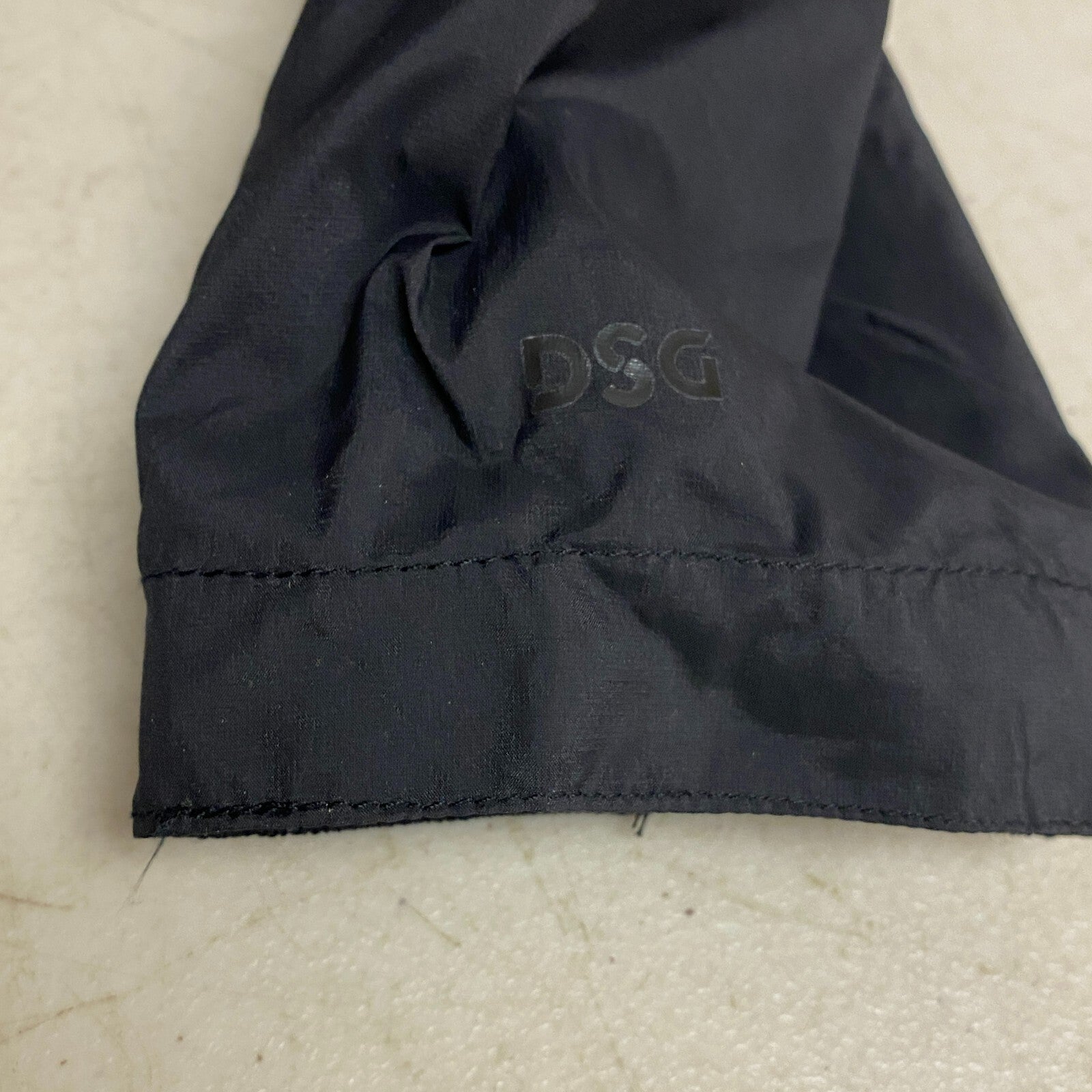 DSG Mens Woven Jacket Pure Black Windbreaker Solid Long Sleeve DAM12602VC