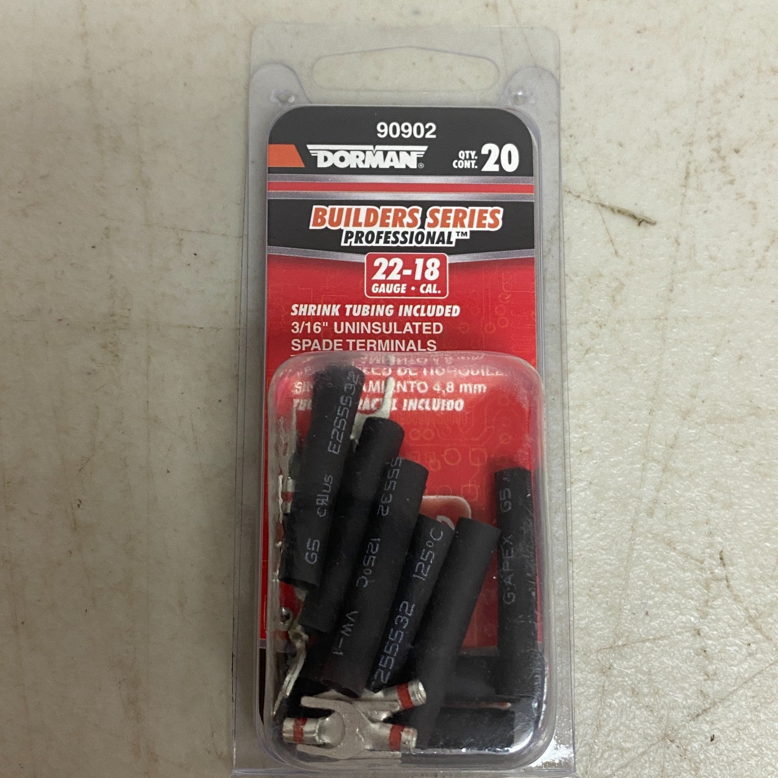 Dorman 90902 Builders Series Uninsulated 16-22GA #8 Spade Connector