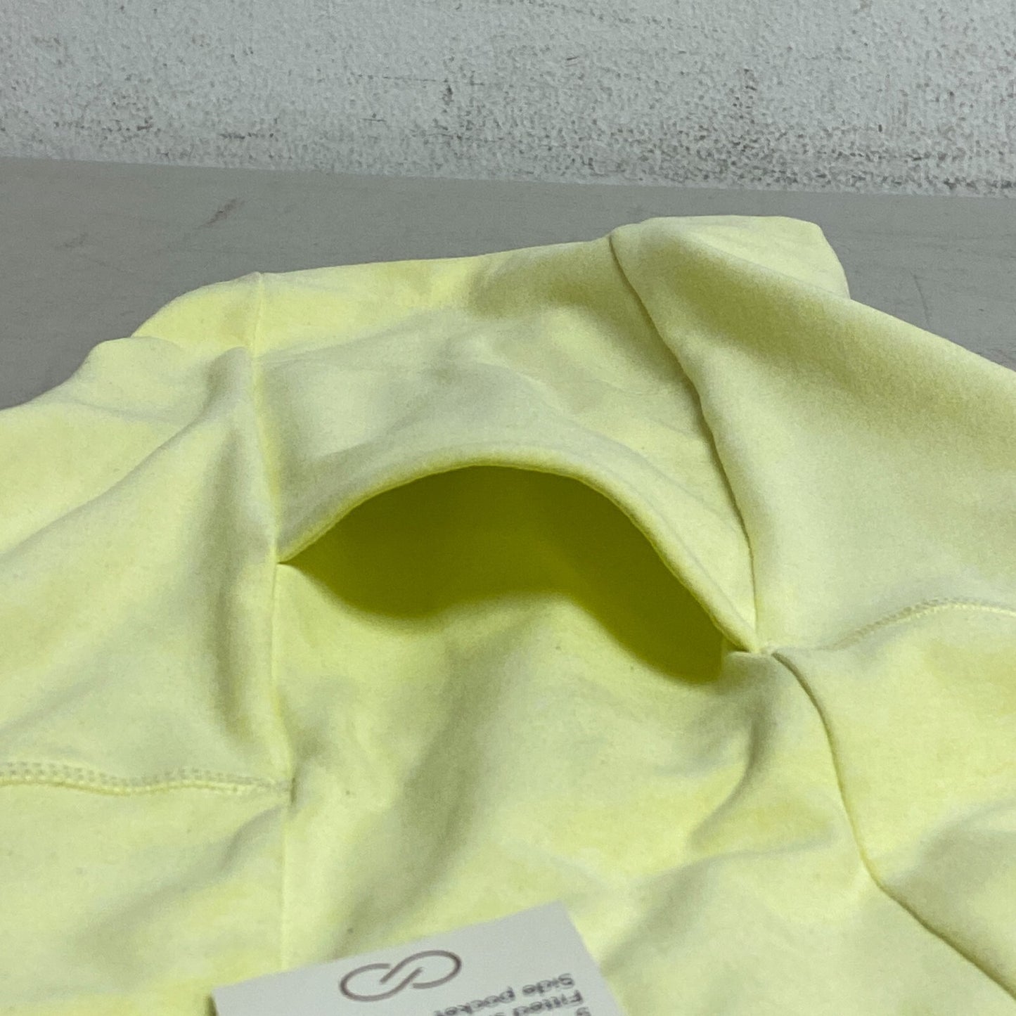 CALIA Women's Lustra Lux Lemon Sorbet Heather High Rise Pocket 5" Bike Short