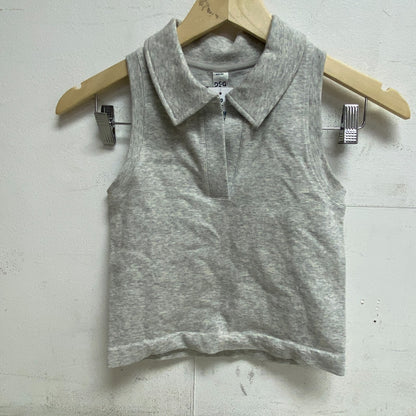 DSG Twitch + Allison Women's Seamless Collared Tank Top Light Heather Grey