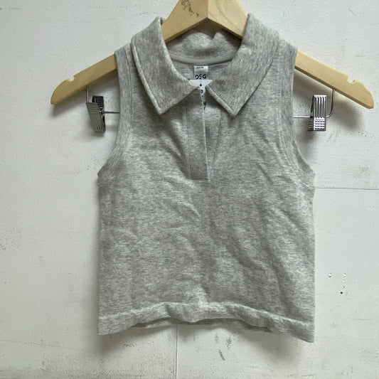 DSG Twitch + Allison Women's Seamless Collared Tank Top Light Heather Grey