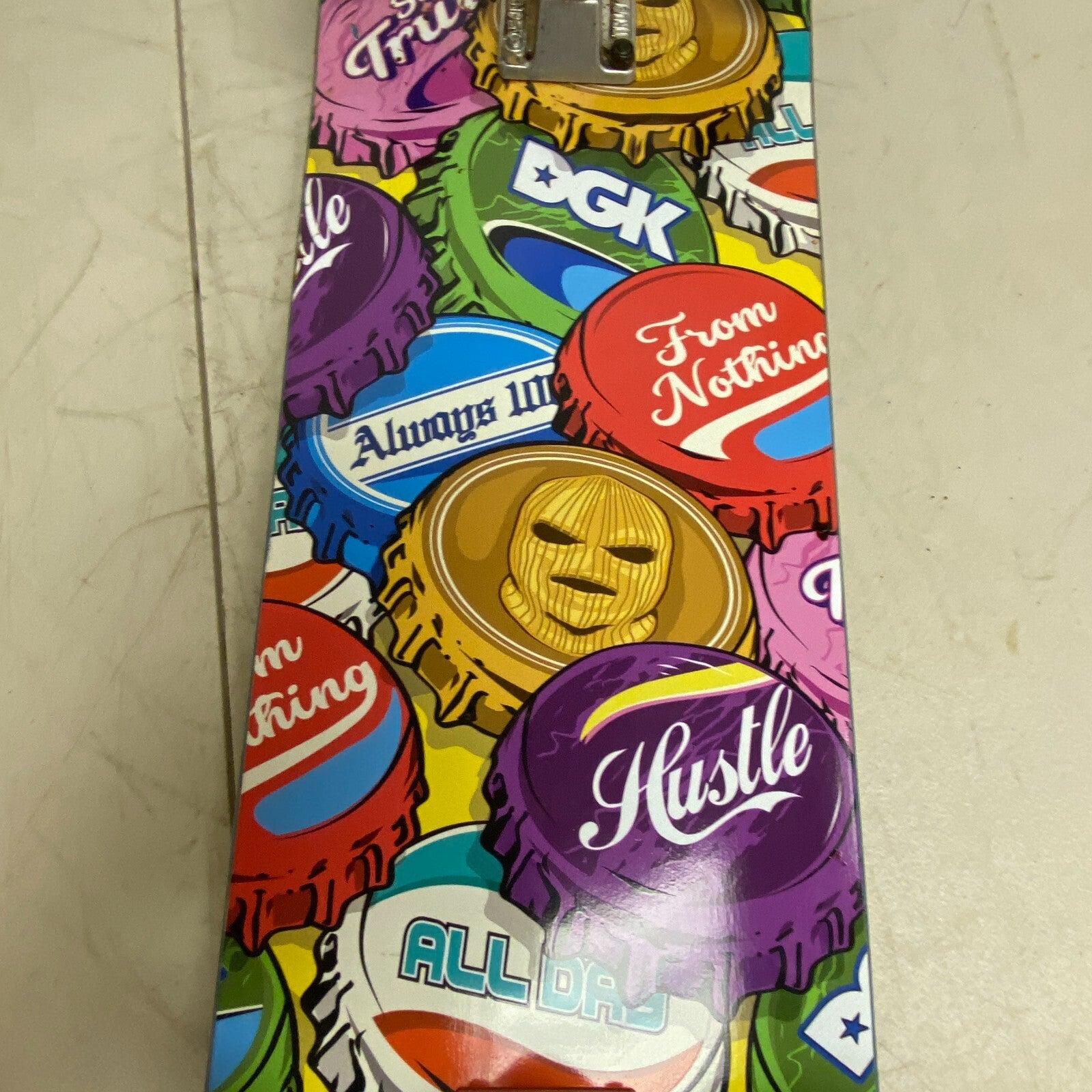 DGK Bottle Cap Skateboard 8.1" W/Orge Pugs Wheels Reds Bearing Independent Trunk