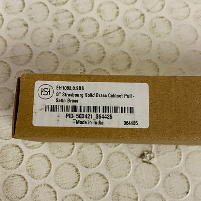 SIGNATURE HARDWARE 8" STRASBOURG SOLID BRASS CABINET PULL SATIN BRASS