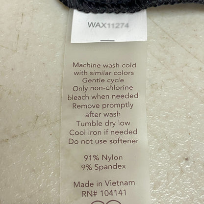 Calia Womens Open Back Strppy Tie Tee Pure Black Short Sleeve Solid WAX11274