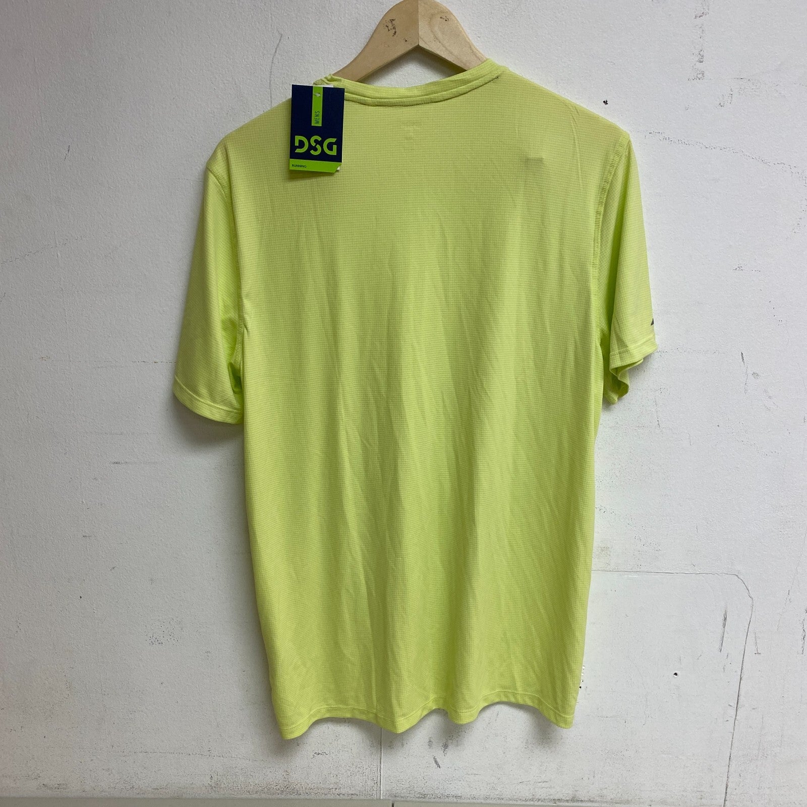 DSG Men's Running Polyester Short Sleeve T-Shirt Fresh Lime DAM12204 New