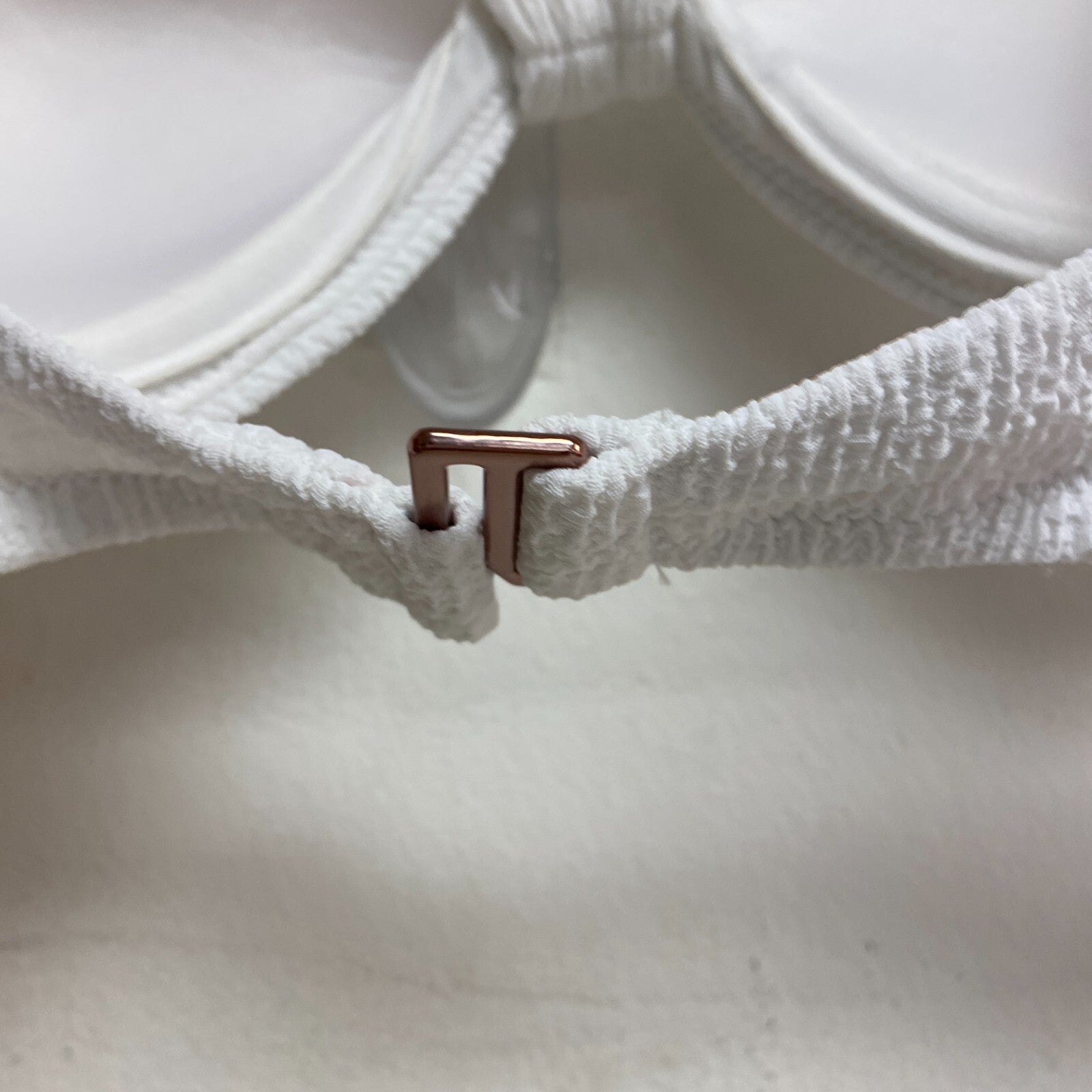 Calia Women's Swim Collection Knot Front Racerback Bikini Top White WSA23211N