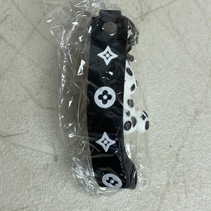 Assorted Louis Viton Silicone With White 3D Bear Keychain/Bag Charm/Car Ornament