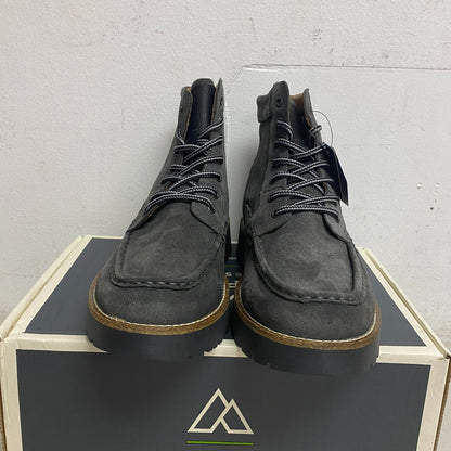 Alpine Mens Bryson Lace Up Moc Toe Style Gray Suede Leather Upper AD23MC002-GRY