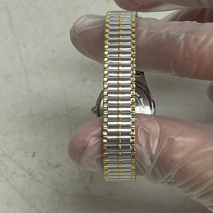 Armitron Watch Japan Quartz Women Dual Tone Gold Plated Stretch Steel 75/5420TTG