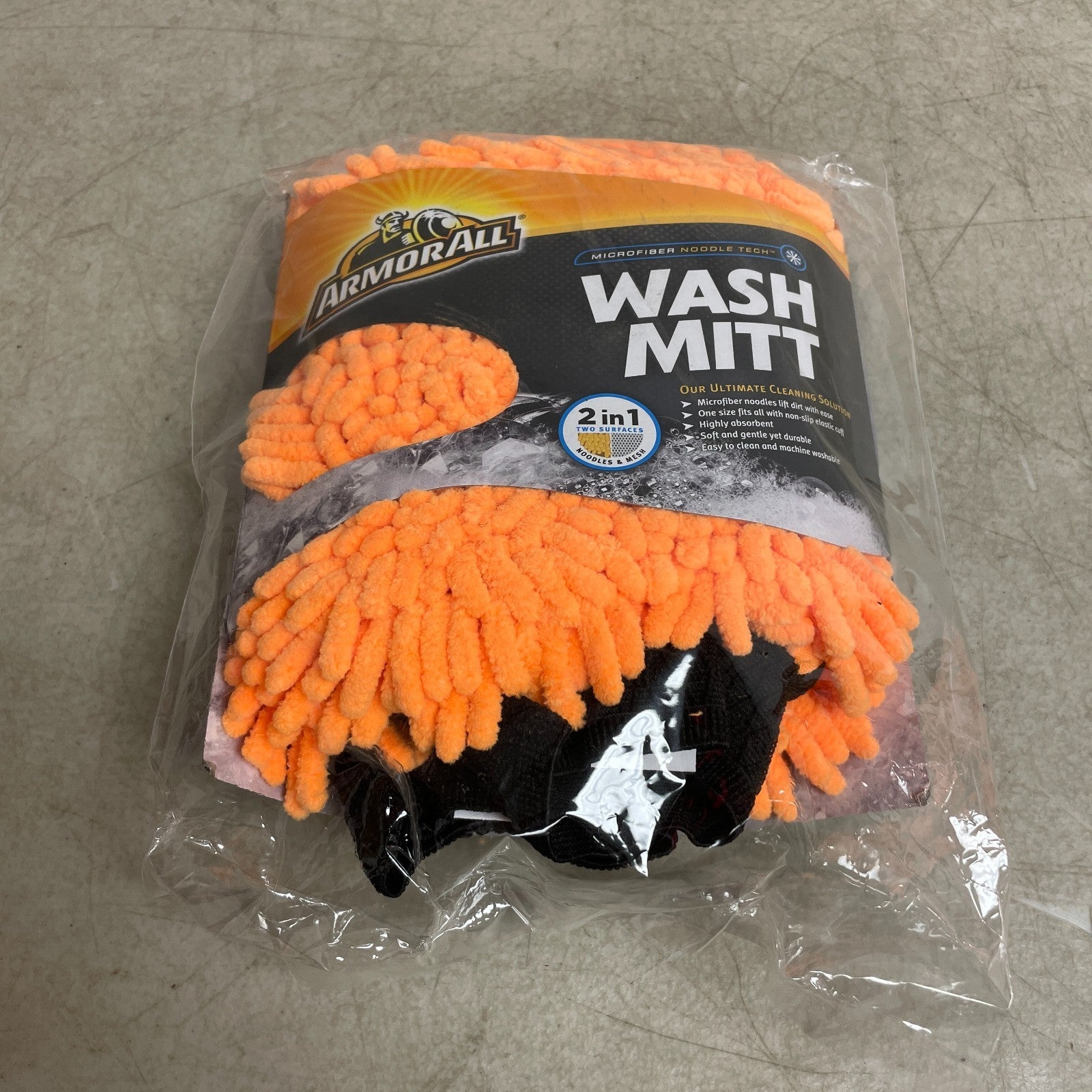 Armor All 2-in-1 Microfiber Noodle Wash Mitts 2-Pack Scratch-Free Car Cleaning