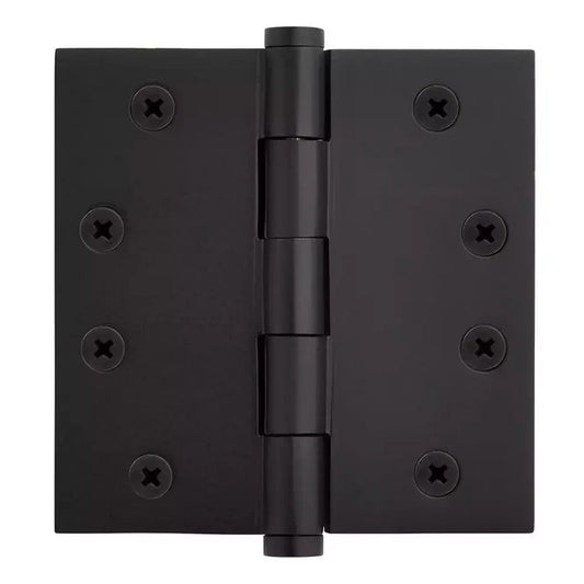 Signature Hardware 4" Solid Brass Mortise Door Hinge single pack Matte Black