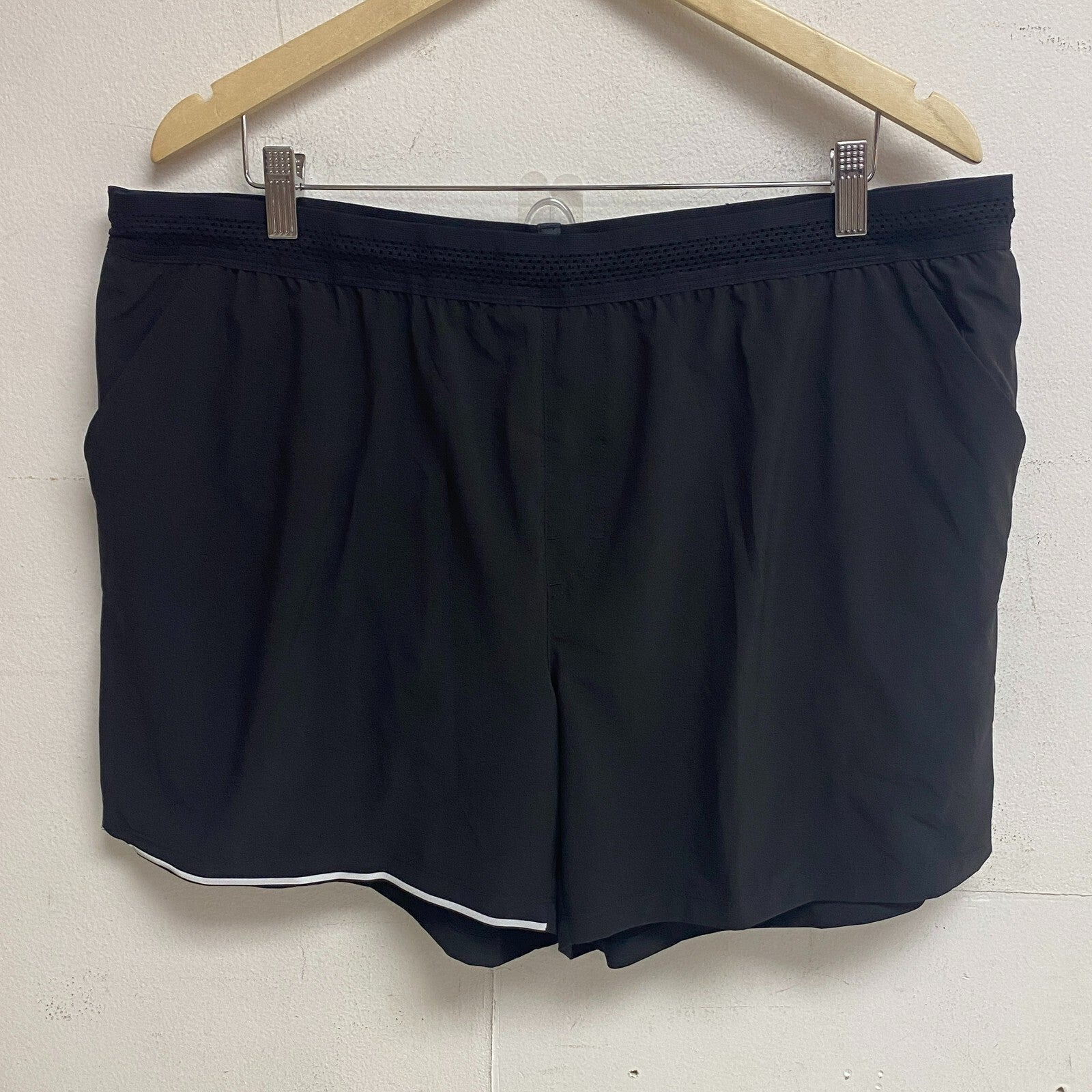 VRST Mens Enthusiast 5" Run Short Pure Black Summer Stylish Trendy MAX200443