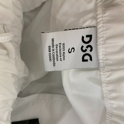 DSG Women's Notched Woven Shorts Pure White Solid  DAW13108