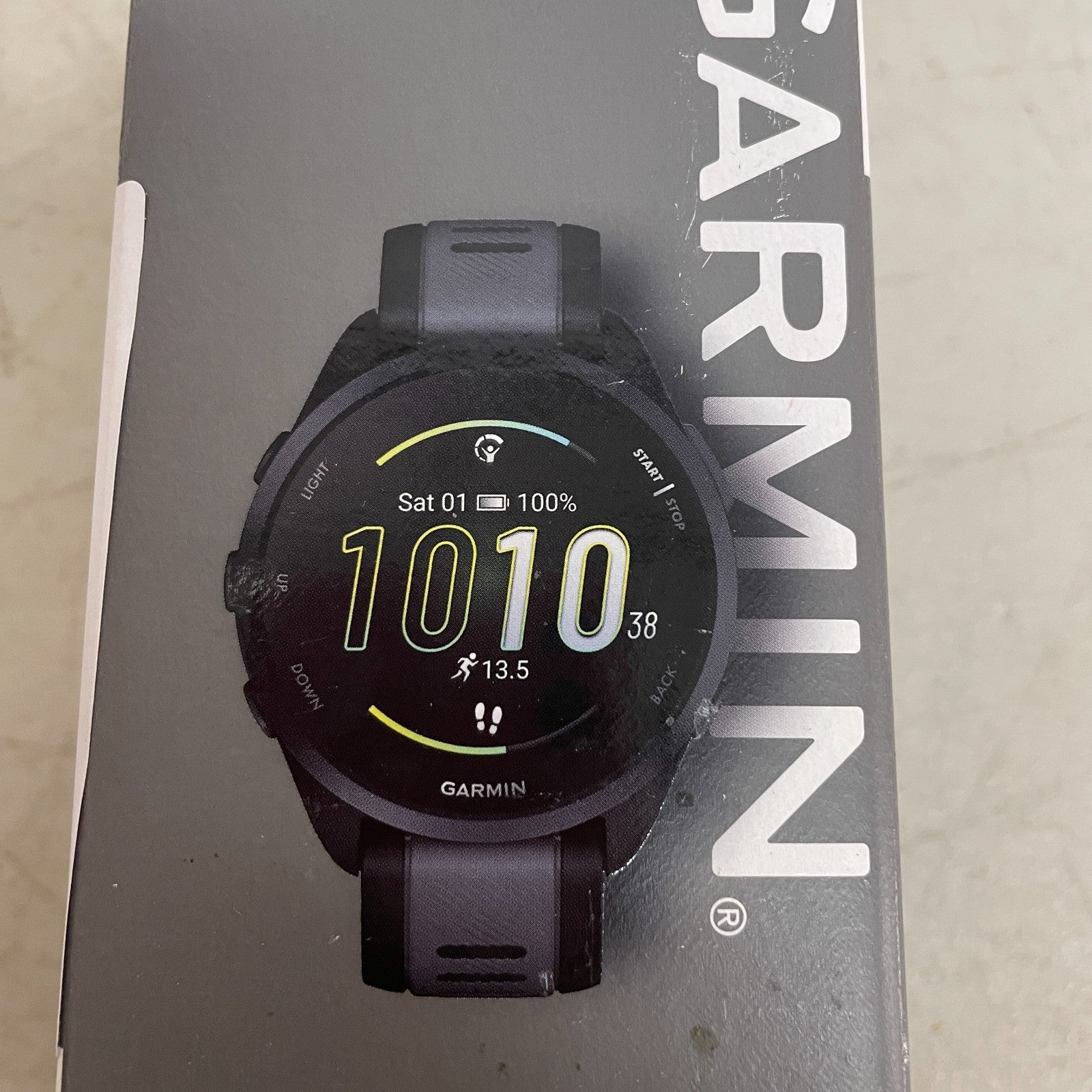 Garmin Forerunner 165 Music Black and Slate Gray AMOLED GPS Watch 010-02863-30