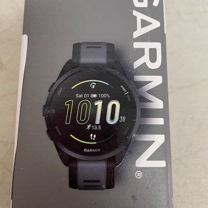 Garmin Forerunner 165 Music Black and Slate Gray AMOLED GPS Watch 010-02863-30