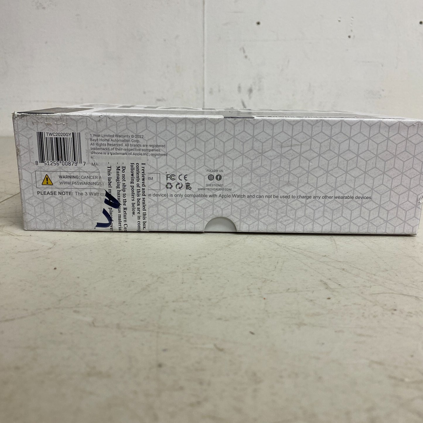 Tech2 3 in 1 Wireless Charging Pad with Adapter Qi-Enabled For Apple or Android