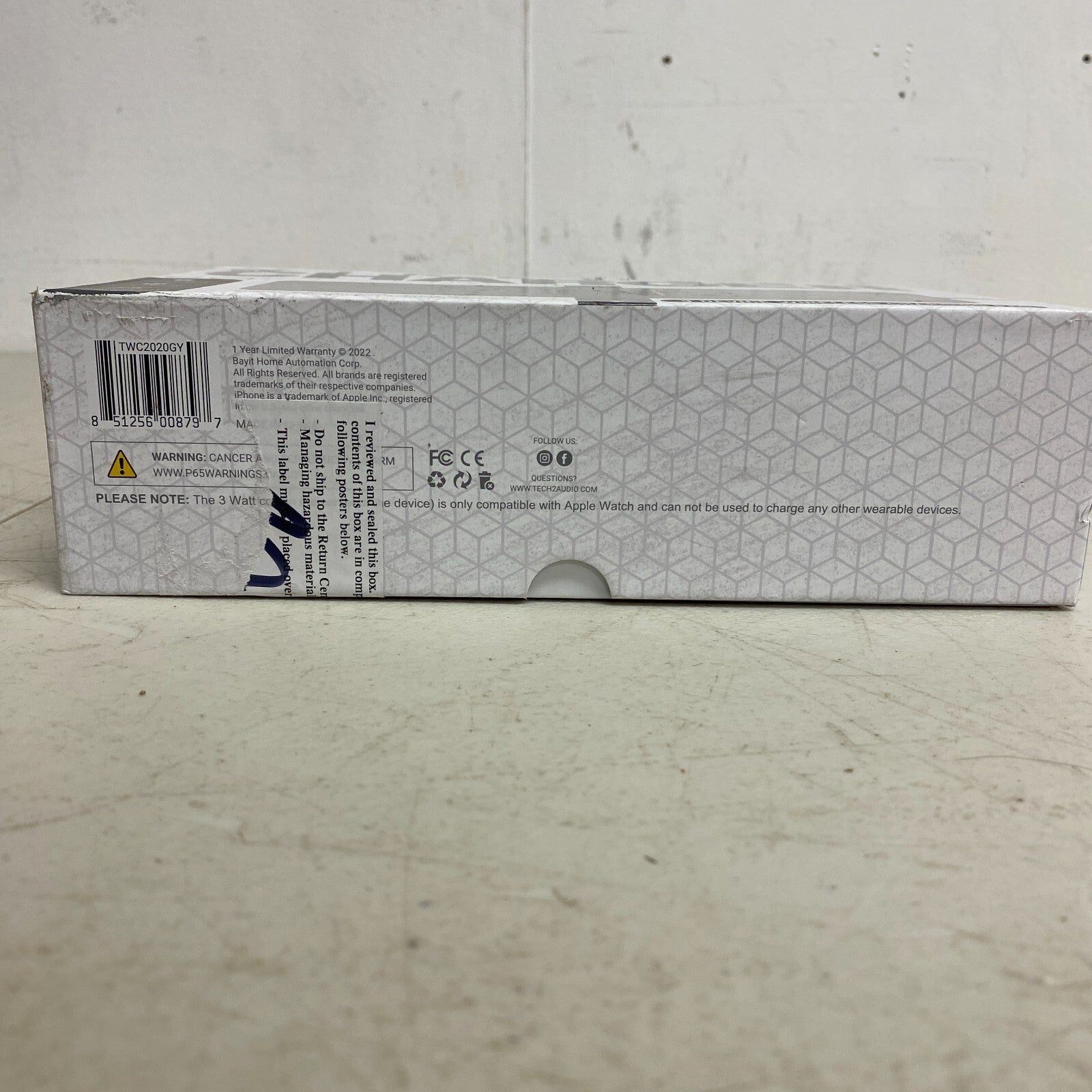 Tech2 3 in 1 Wireless Charging Pad with Adapter Qi-Enabled For Apple or Android