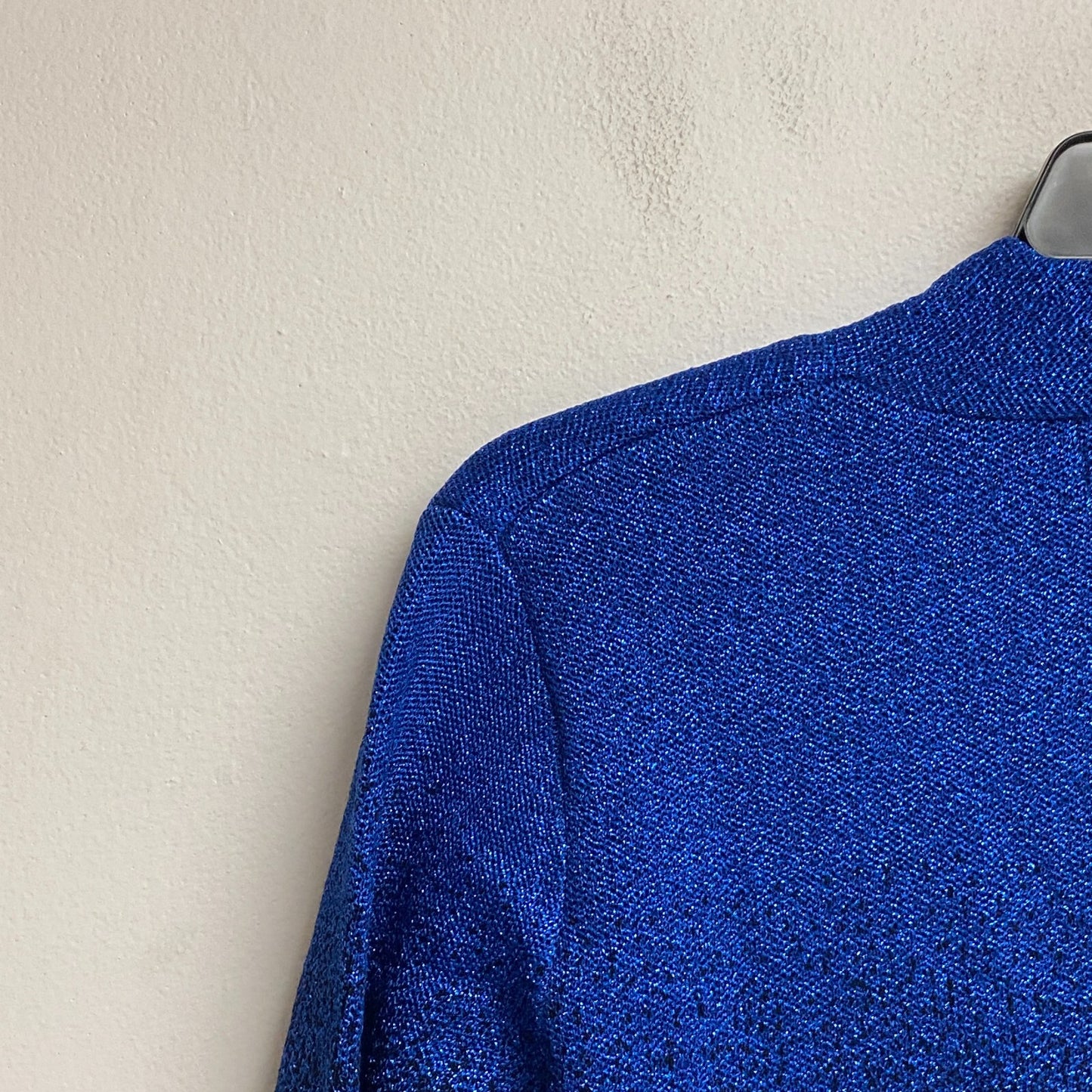 Alfred Dunner Women's 3/4 Sleeve Layered Look Cardigan Sweater Size PS Cobalt