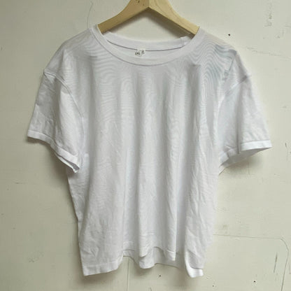 DSG Womens Seamless Tee Pure White Solid Short Sleeve Stylish Trendy DAW22312