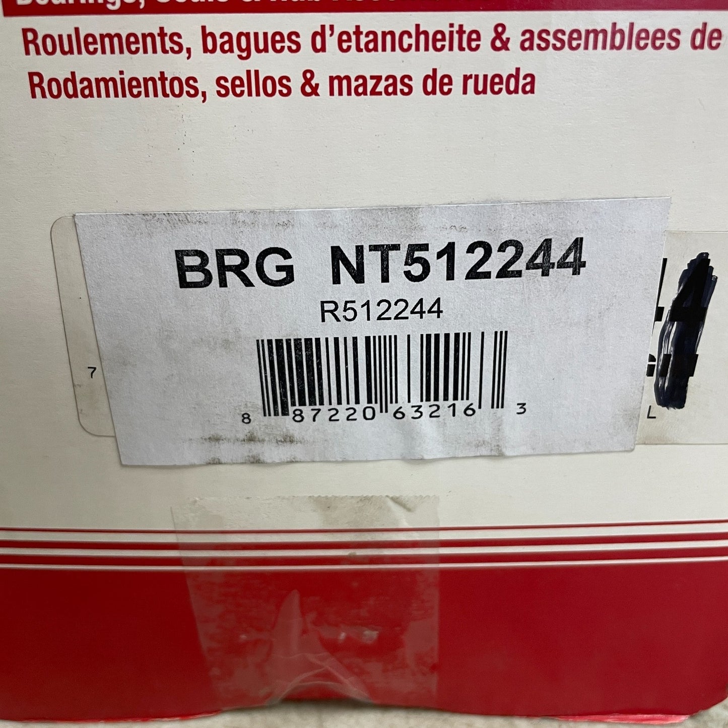 Carquest NT512244 Wheel Hub & Bearing Assembly Steel Sealed Rear OE Replacement