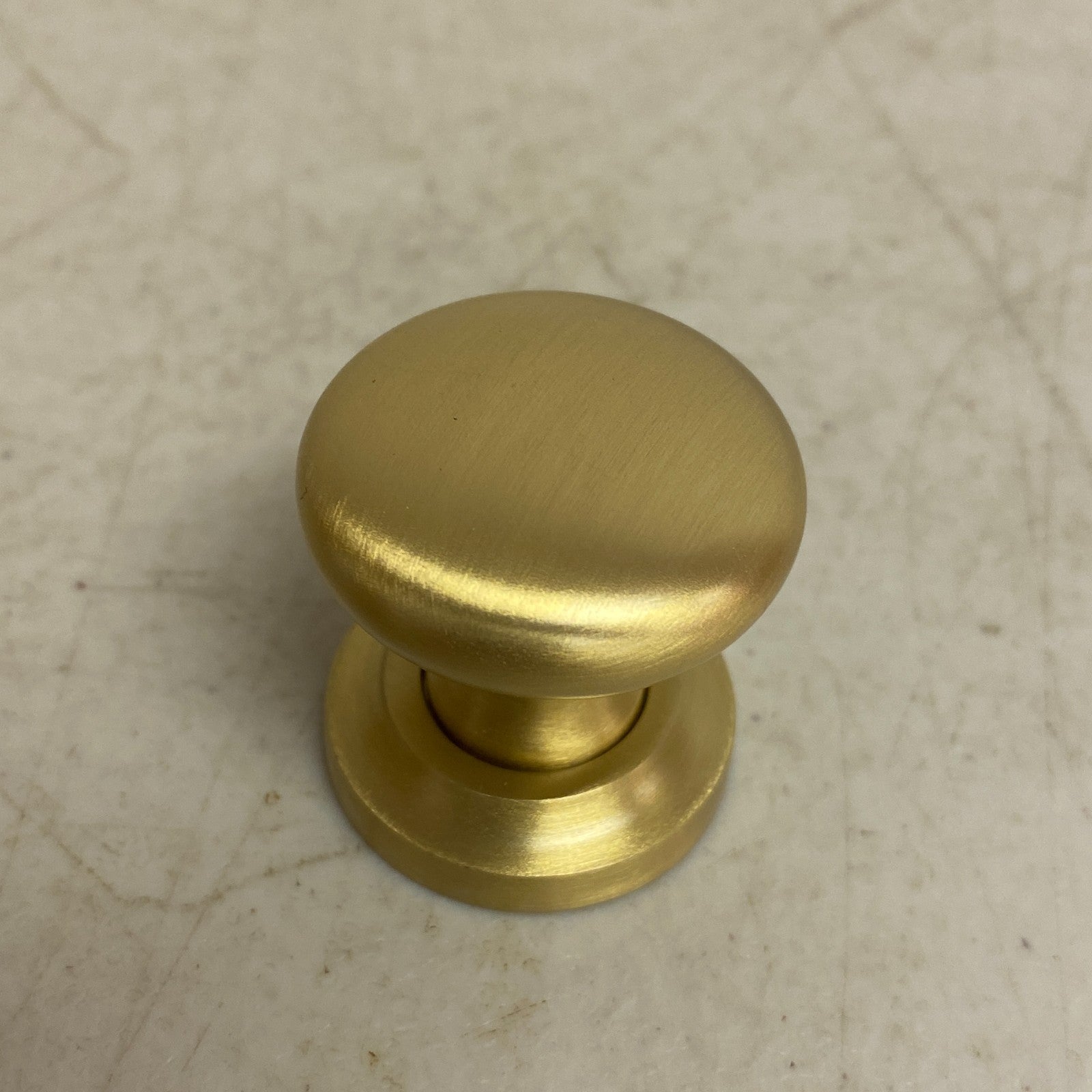 Signature Hardware 1-1/4" Brass Round Knob with Beveled Round Base Plate SB