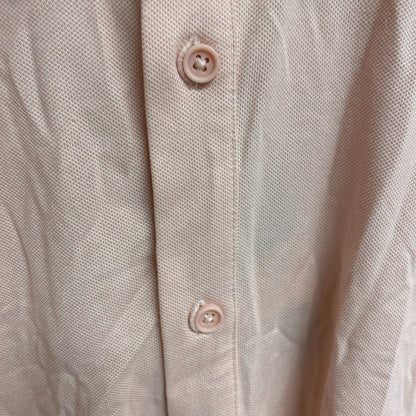 VRST Men Short Sleeve Button Down Collared Neck Shirt Pink Crepe MAX200333 New!