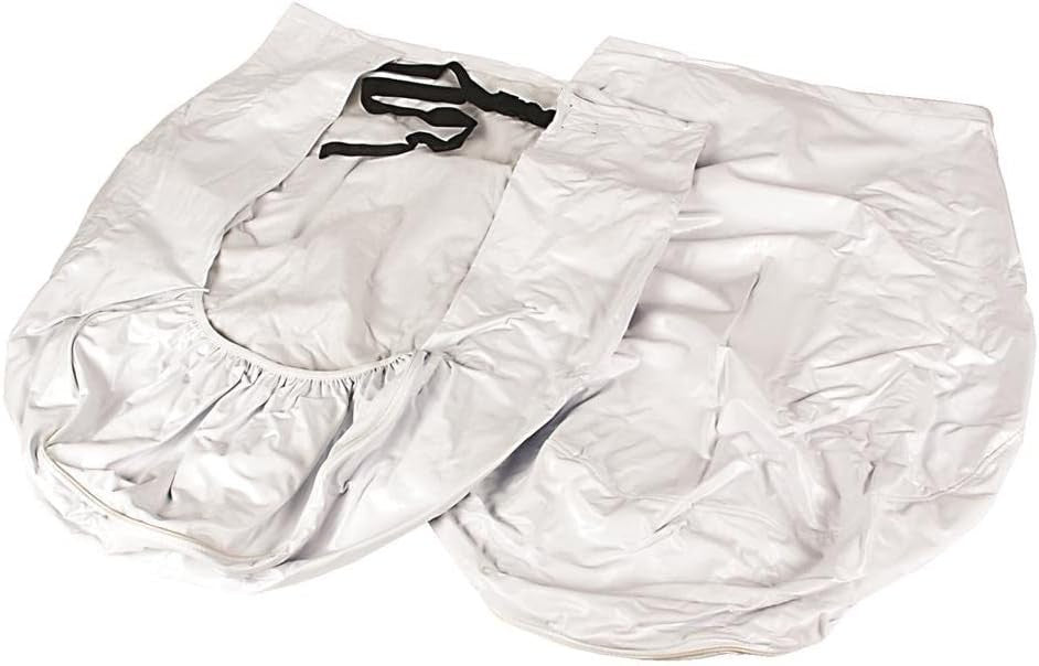 Camco 45322 Vinyl RV Wheel Tire Protectors 27-29" White Covers 1 Pair