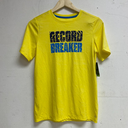 DSG Boys Novelty Graphic Tee Yellow Record Breaker DAB11108N BRAND NEW
