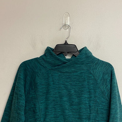 St. John's Bay Woman’s Funnel Neck Long Sleeve Sweatshirt Size PM Color Green