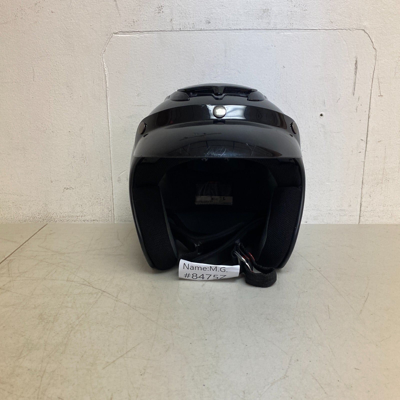 Fulmer 359 Motorcycle Helmet No Face Coverage Size Large Color Mono Black