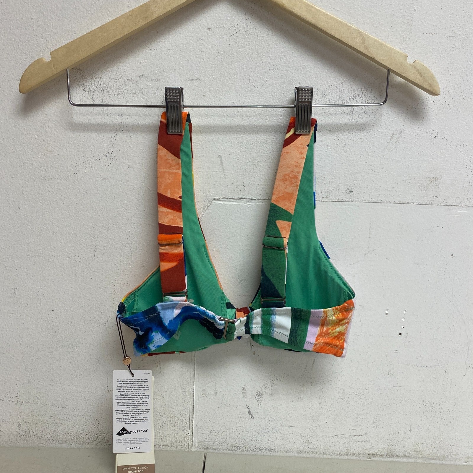 Calia Women's Tie Front Bikini Top Painterly Floral Multi WSA22200PRT BRAND NEW