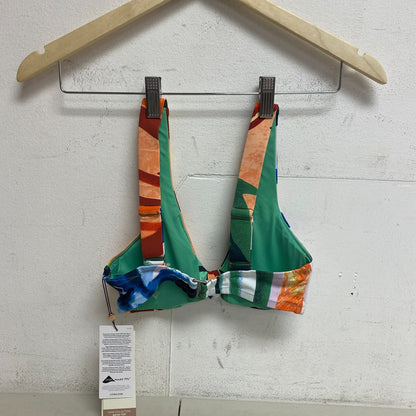 Calia Women's Tie Front Bikini Top Painterly Floral Multi WSA22200PRT BRAND NEW