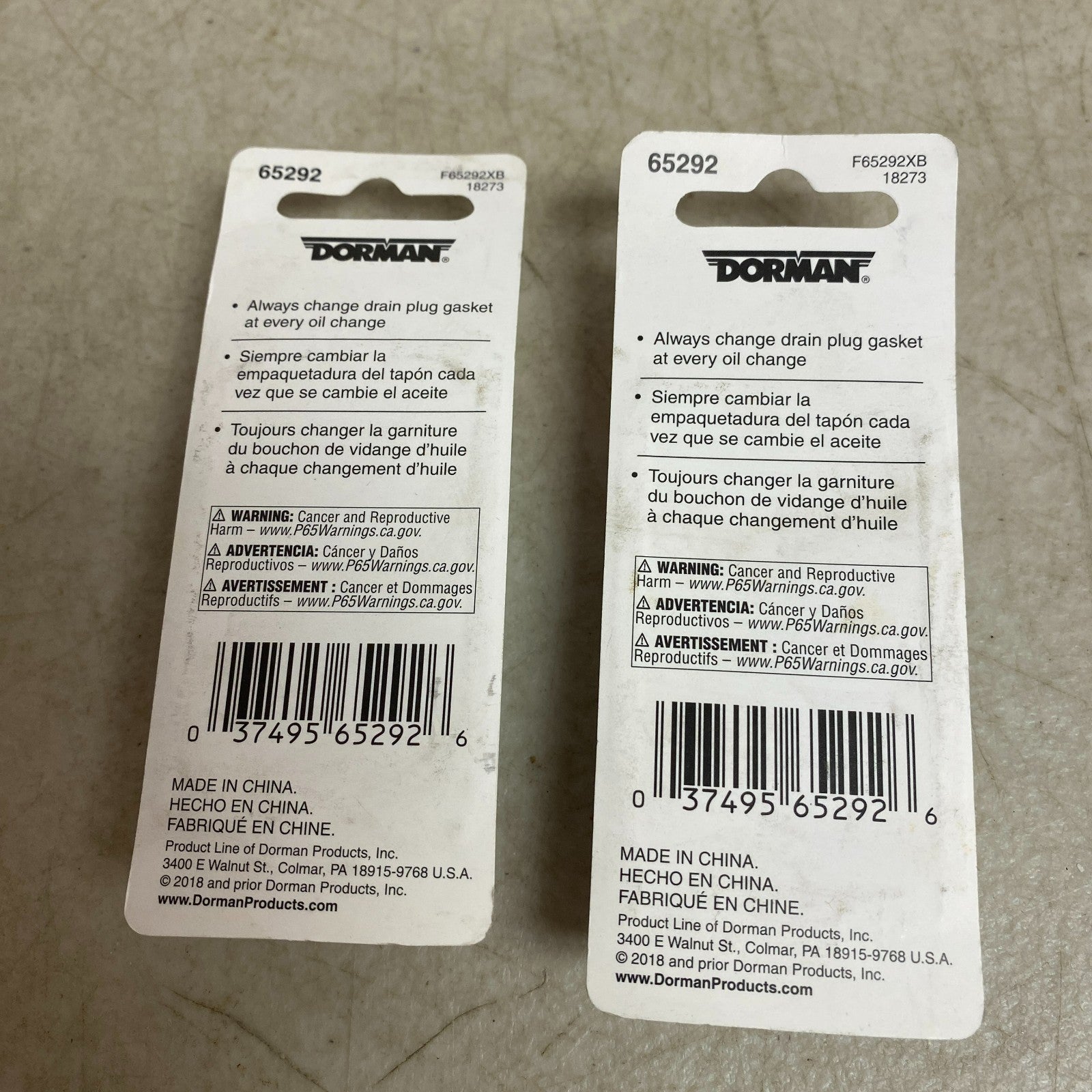 DORMAN Aluminum Oil Drain Plug Gasket M14 65292 8 Count