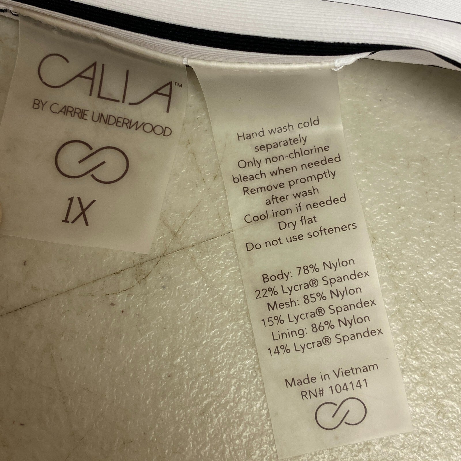 Calia Womens Cross Front HW Bottom Simple Stripe Black/ White WSA21403PRTXWP