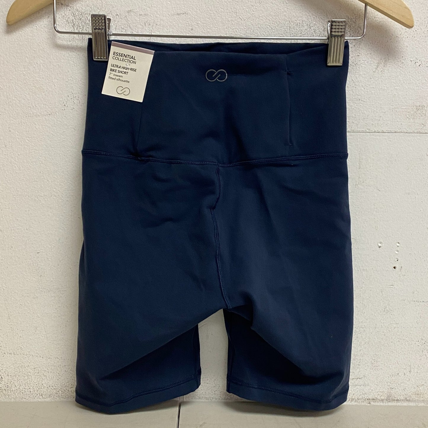 CALIA Women's 7 in Essential High-Rise Bike Short Dark Ocean Solid WAX12270F