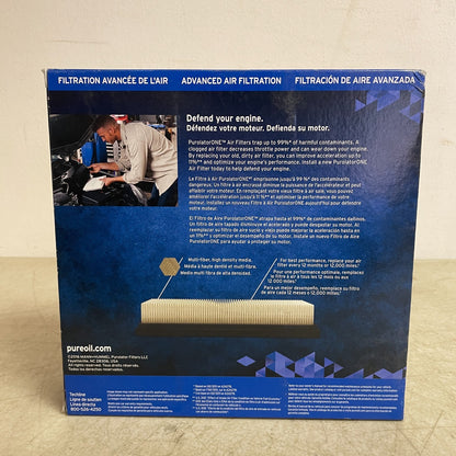 PurolatorONE Engine Air Filter Panel A35244 Blocks 99% Dirt