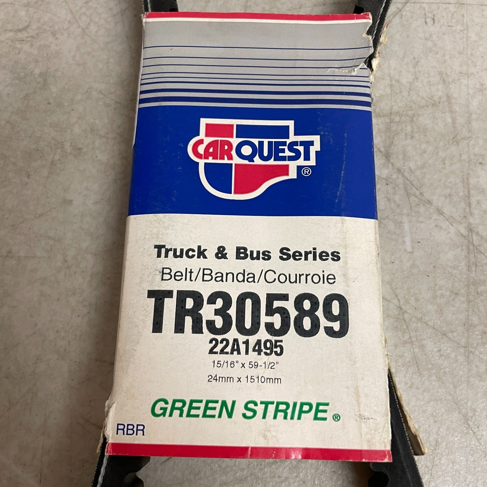 Carquest/TR Gates Green-Stripe Truck & Bus V-Belt 59.44" Outside TR30589
