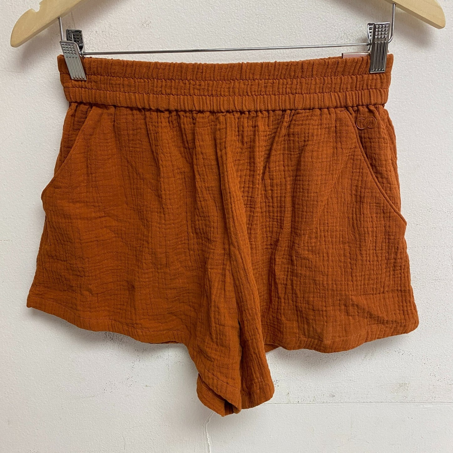 Calia Womens High Rise Cover Up Short Rust Brown Solid  Strapless WSA22902