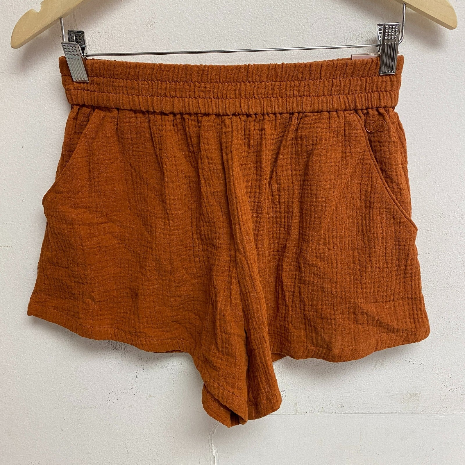 Calia Womens High Rise Cover Up Short Rust Brown Solid  Strapless WSA22902