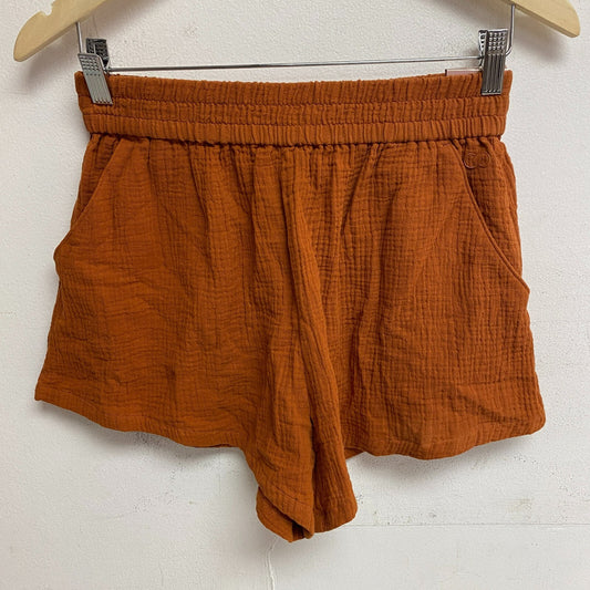 Calia Womens High Rise Cover Up Short Rust Brown Solid  Strapless WSA22902