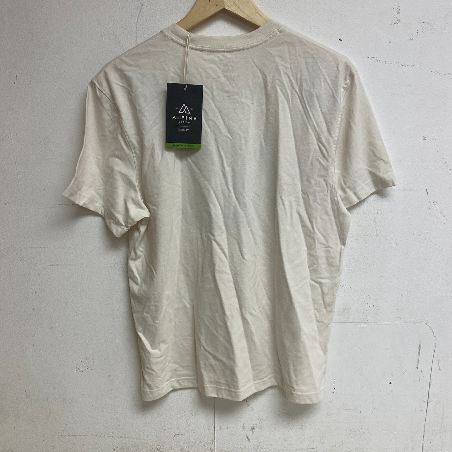 Alpine Design Men's AD M CO Graphic Print Tee Whisper White DM13102SD New