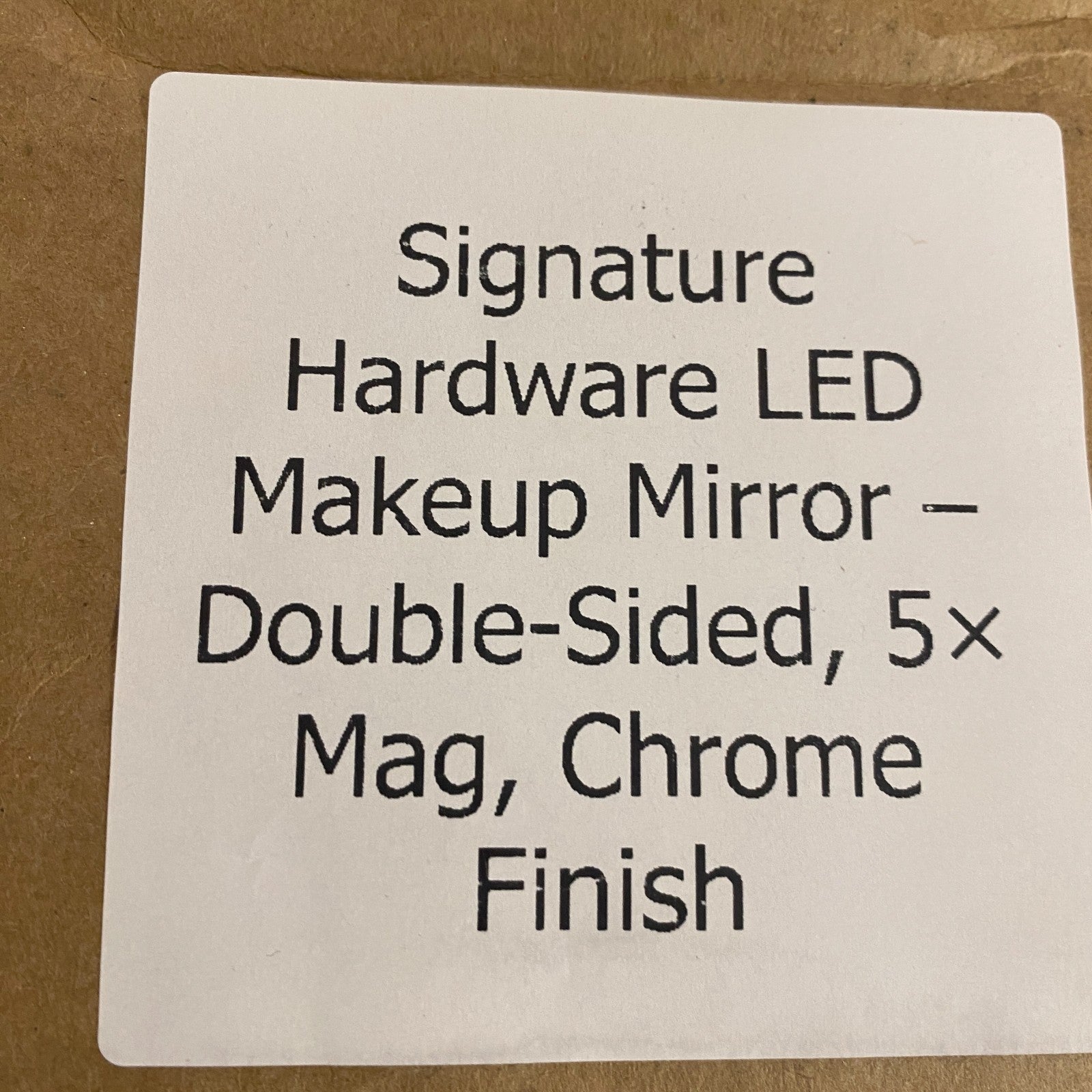 Signature Hardware LED Makeup Mirror Double Sided 5× Mag Chrome Finish