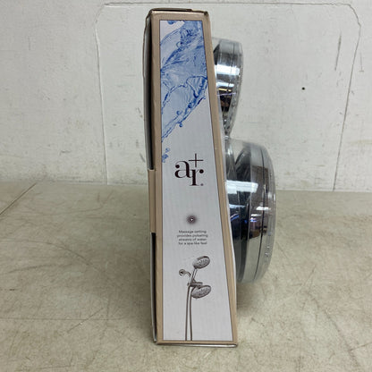 allen + roth Nevis 6-Settings Chrome 5-in Round Dual/Combo Shower Head 1.8 GPM